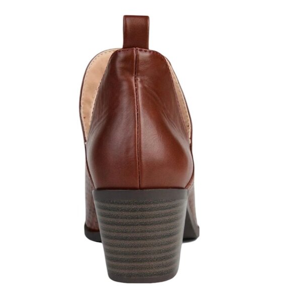 JOURNEE COLLECTION TERRI Women's Booties Block Heel Ankle Boot Brown Size 6 - Picture 3 of 11